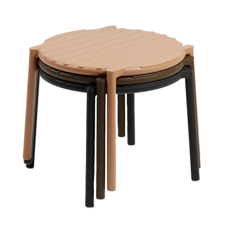 Doga Table basse de jardin ronde empilable fabriquée en Italie