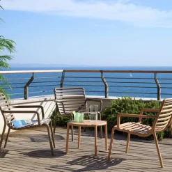 Doga Table basse de jardin ronde empilable fabriquée en Italie