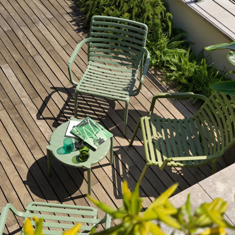 Doga Table basse de jardin ronde empilable fabriquée en Italie