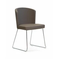 Doris S Chaise de séjour en synthétique et métal