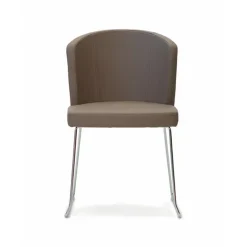 Doris S Chaise de séjour en synthétique et métal