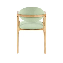 Eden Fauteuil design en bois massif et tissu
