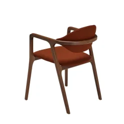 Eden Fauteuil design en bois massif et tissu