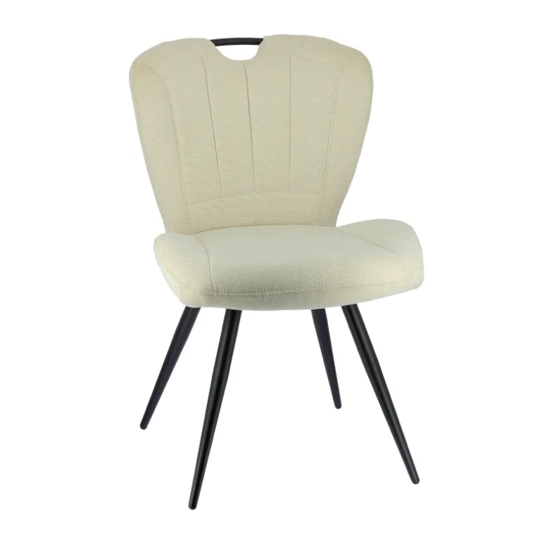 EliseChaise rembourrée pivotante en tissu avec poignée