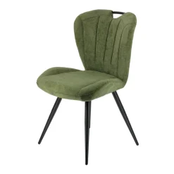 EliseChaise rembourrée pivotante en tissu avec poignée