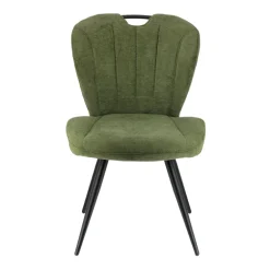 EliseChaise rembourrée pivotante en tissu avec poignée