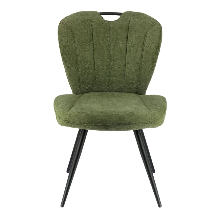 EliseChaise rembourrée pivotante en tissu avec poignée