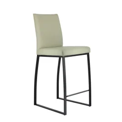 Elite Tabouret snack rembourré en simili et métal