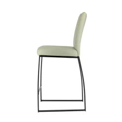 Elite Tabouret snack rembourré en simili et métal