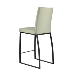 Elite Tabouret snack rembourré en simili et métal