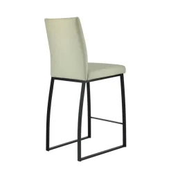 Elite Tabouret snack rembourré en simili et métal