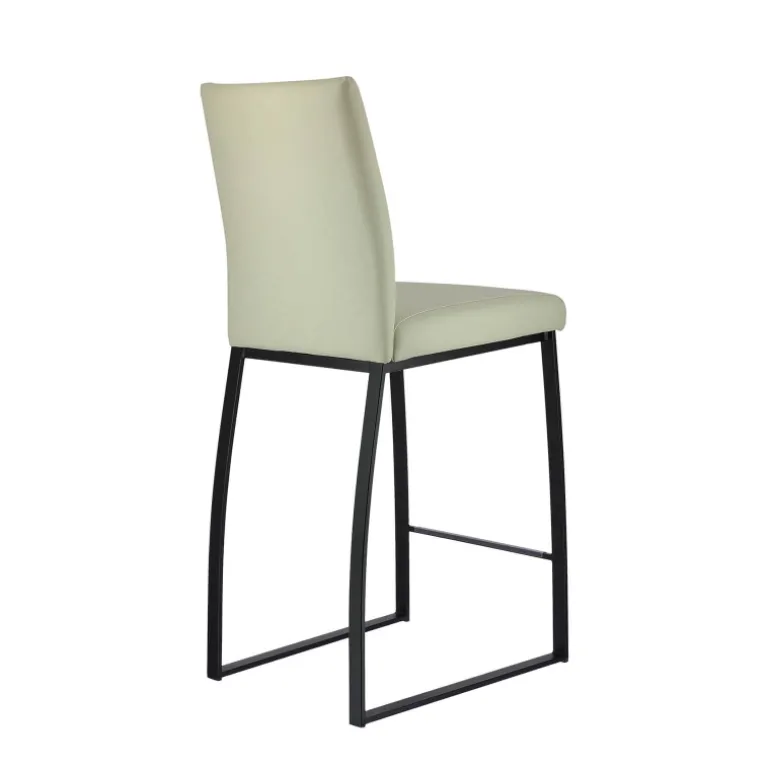 Elite Tabouret snack rembourré en simili et métal