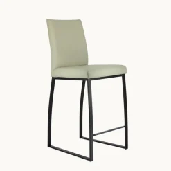 Elite Tabouret snack rembourré en simili et métal