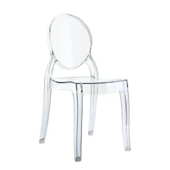Elizabeth Chaise enfant transparente médaillon