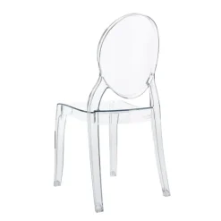 Elizabeth Chaise enfant transparente médaillon
