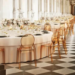 Elizabeth Chaise médaillon transparente en polycarbonate