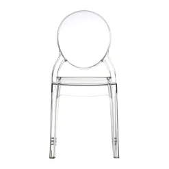 Elizabeth Chaise médaillon transparente en polycarbonate