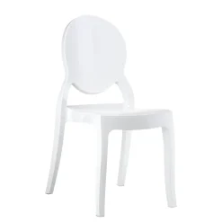 Elizabeth Chaise moderne médaillon en polycarbonate opaque
