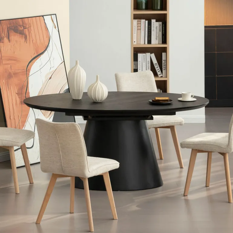 EllaTable design ovale extensible avec pied central