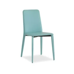 Ely 2 Chaise de salle à manger en croûte de cuir avec pieds gainés