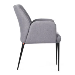 Enora Mobitec® Fauteuil cocooning en tissu et pieds en métal