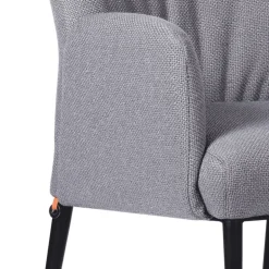 Enora Mobitec® Fauteuil cocooning en tissu et pieds en métal