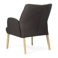 Enora Mobitec® Fauteuil cocooning en tissu et pieds en bois