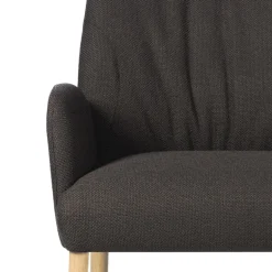 Enora Mobitec® Fauteuil cocooning en tissu et pieds en bois