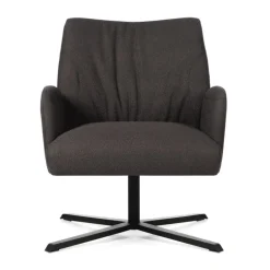 Enora Mobitec® Fauteuil cocooning pivotant en tissu et métal