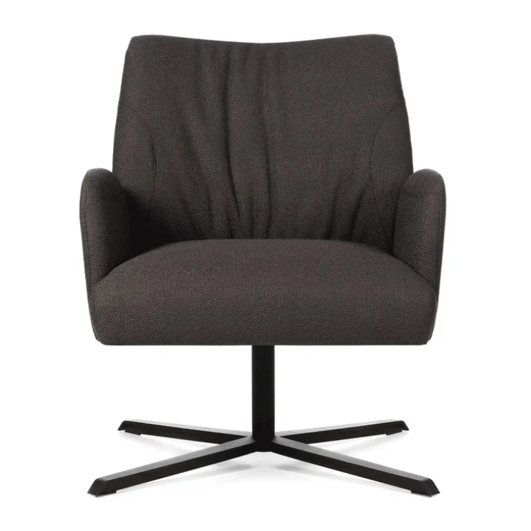 Enora Mobitec® Fauteuil cocooning pivotant en tissu et métal