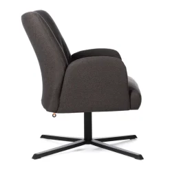 Enora Mobitec® Fauteuil cocooning pivotant en tissu et métal