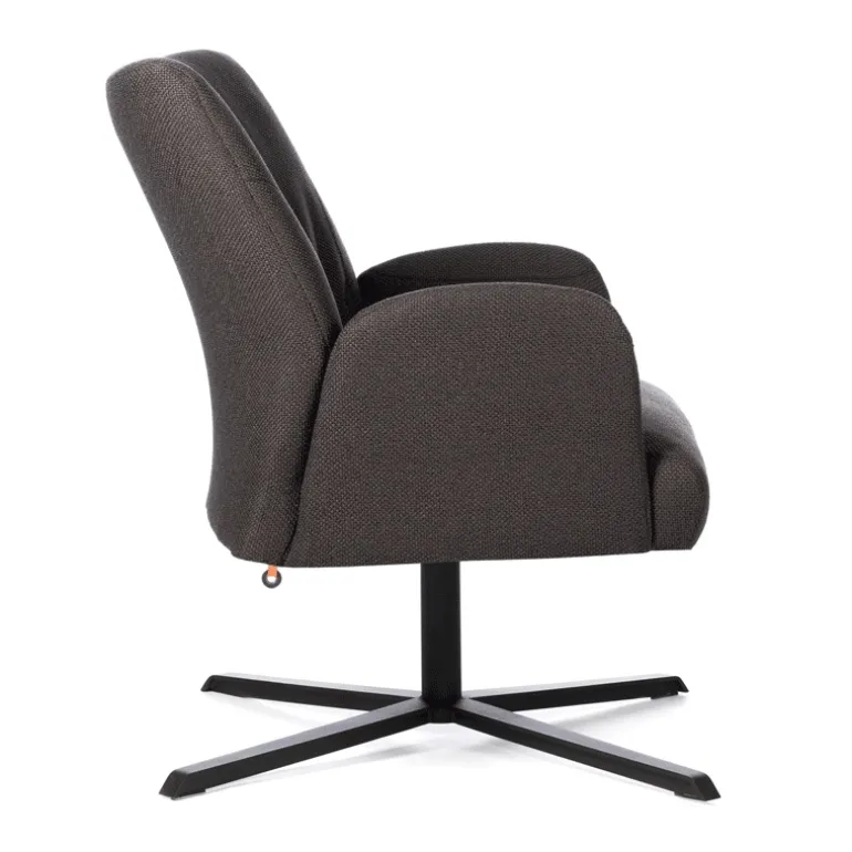 Enora Mobitec® Fauteuil cocooning pivotant en tissu et métal