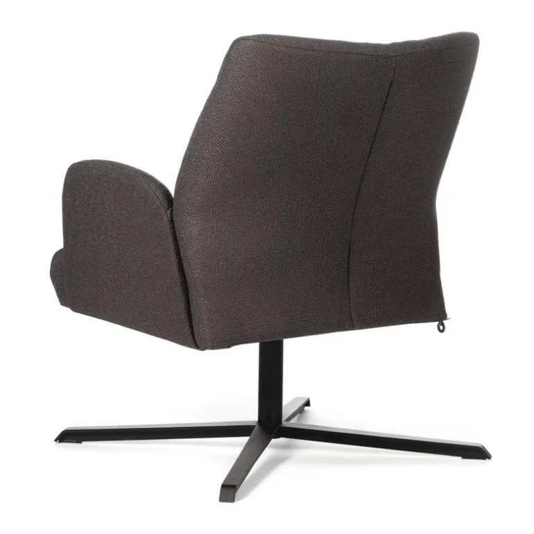 Enora Mobitec® Fauteuil cocooning pivotant en tissu et métal