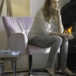 Enora Mobitec® Fauteuil cocooning pivotant en tissu et métal