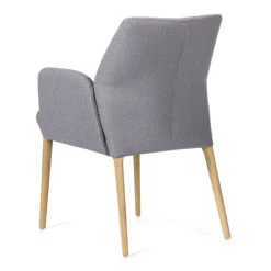 EnoraMobitec® Fauteuil cocooning en tissu et pieds en bois