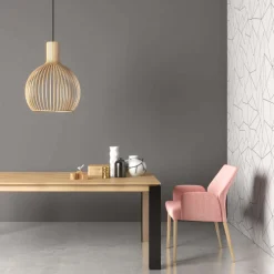 EnoraMobitec® Fauteuil cocooning en tissu et pieds en bois