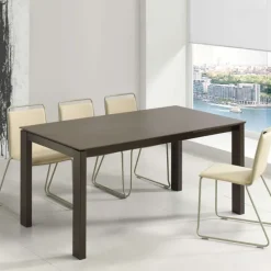 Evento Table rectangulaire extensible avec plateau en dekton et pieds en métal