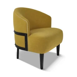 Factory Fauteuil vintage en tissu fabriqué en France