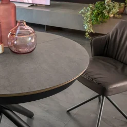 Fahrenheit Table design italienne ronde extensible en céramique