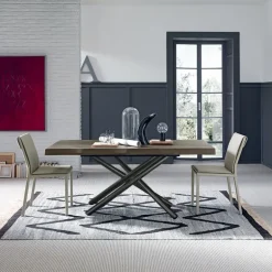 Fahrenheit Table extensible design italien rectangulaire avec pied mikado