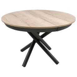 Fahrenheit Table ronde extensible design en mélaminé et pied mikado