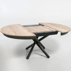 Fahrenheit Table ronde extensible design en mélaminé et pied mikado