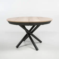 Fahrenheit Table ronde extensible design en mélaminé et pied mikado