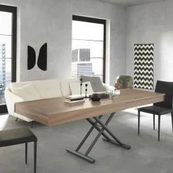 Febo AT046 Table italienne relevable en bois avec allonges