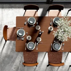 Fiera Table à manger rectangulaire en bois