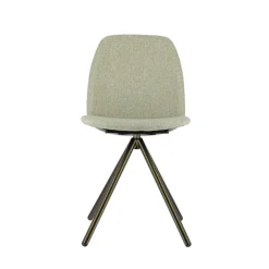 Figaro 2 Chaise moderne pivotante en tissu et pieds métal