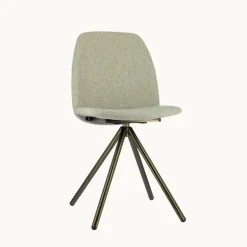 Figaro 2 Chaise moderne pivotante en tissu et pieds métal