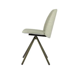 Figaro 2 Chaise moderne pivotante en tissu et pieds métal