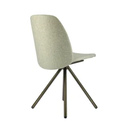 Figaro 2 Chaise moderne pivotante en tissu et pieds métal