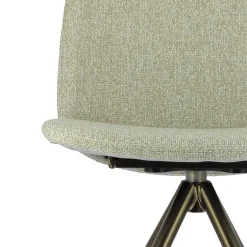 Figaro 2 Chaise moderne pivotante en tissu et pieds métal